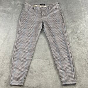 Liverpool Los Angeles Women's‎ Size 16/33 Gray Blue Glen Plaid Skinny Pants